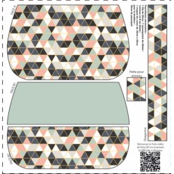 Précommande Coupon-patron Pochette Yzy Viny DiY Triangles - Coupon seul ou Kit - Expédition 21/07