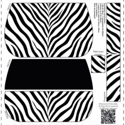 Précommande Coupon-patron Pochette Yzy par Viny DiY Zèbre - Coupon seul ou Kit complet - Expédition estimée 21 juillet