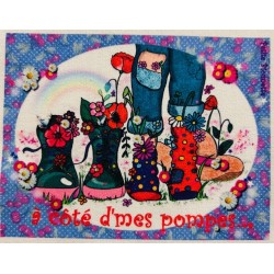Coupon Petite Biounette A côté de mes pompes - Velours - 10cm*15cm