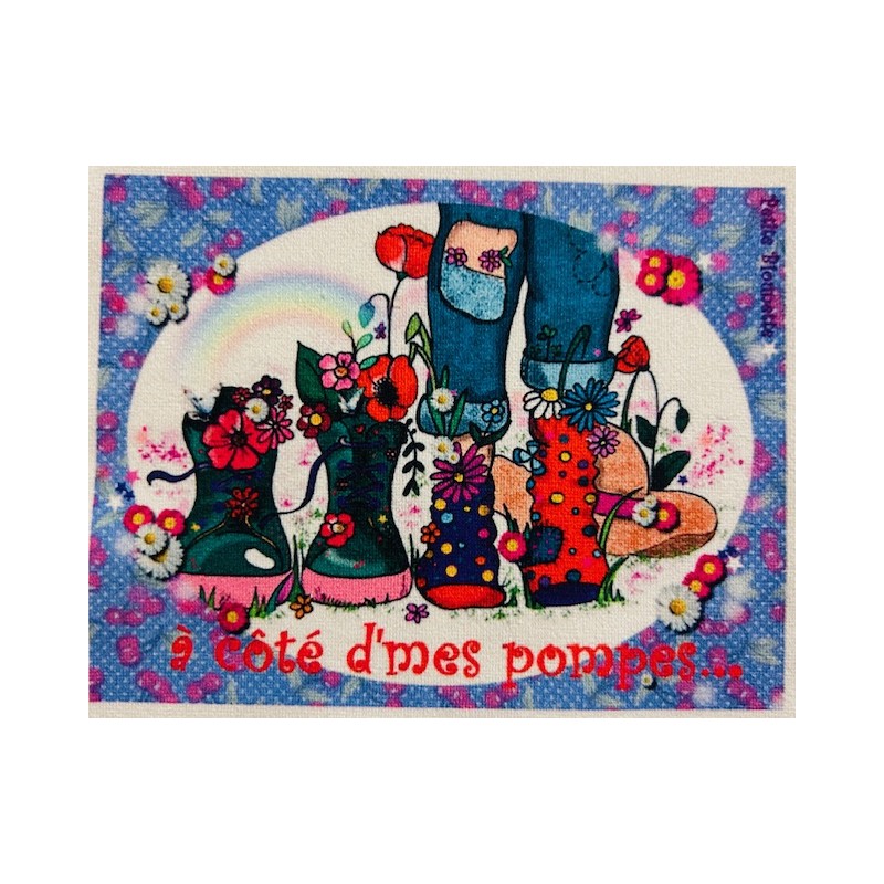 Coupon Petite Biounette A côté de mes pompes - Velours - 10cm*15cm