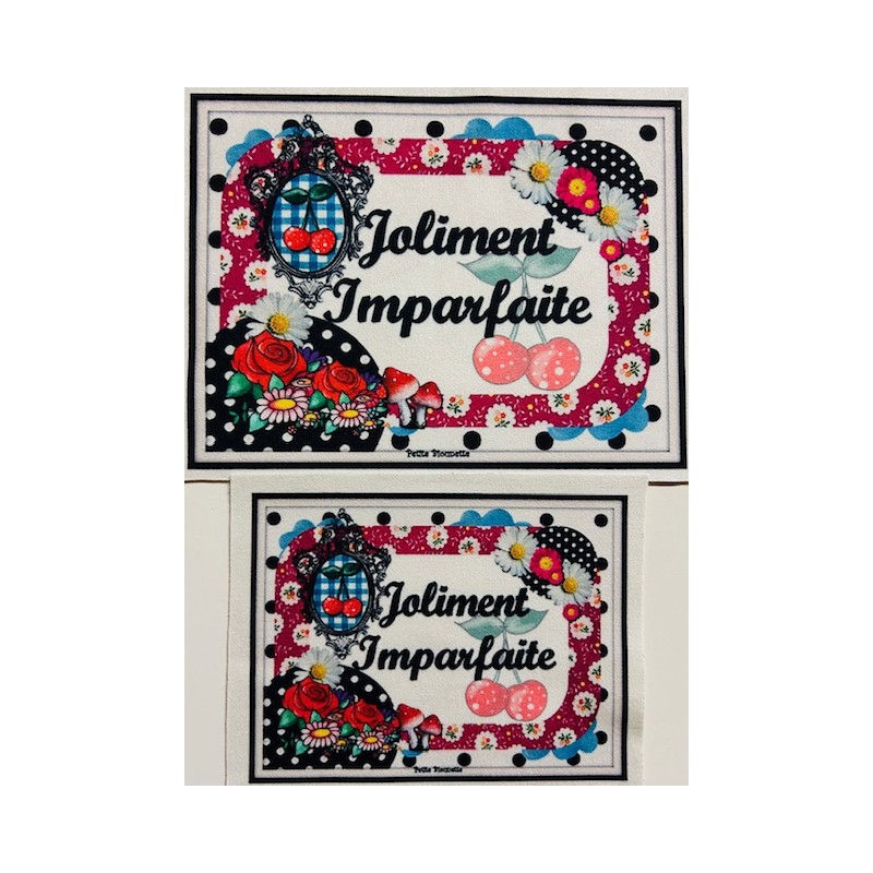 Coupon Petite Biounette Joliment imparfaite - Velours - 15cm*11.5cm ou 19.5cm*15cm