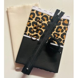 Kit complet Coupon-patron Pochette Yzy par Viny DiY GRAOU léopard