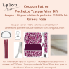 Kit complet Coupon-patron Pochette Yzy par Viny DiY Graou Léopard rose