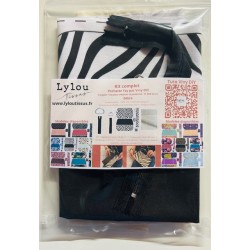 Kit complet Coupon-patron Pochette Yzy par Viny DiY Zèbre