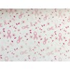 Octobre Rose : Tissu Ruban rose sur fond blanc - 100 % Coton percale OekoTex