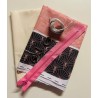Kit complet Coupon-patron Pochette Yzy par Viny DiY Eventails roses