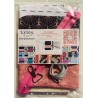 Kit complet Coupon-patron Pochette Yzy par Viny DiY Eventails roses