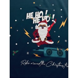 Panneau French terry pull de Noël avec sequins