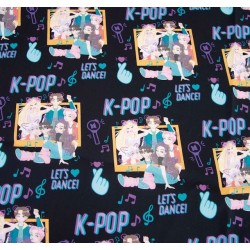 Popeline de coton K Pop -...