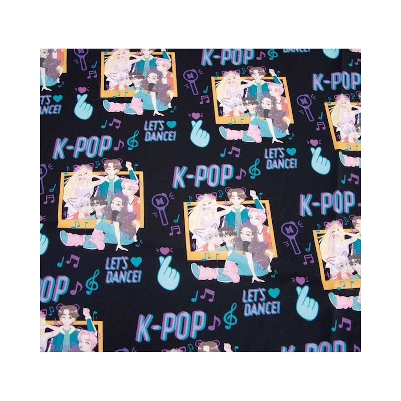 Precommande express, expédition le 30 mars maxi : Popeline de coton K Pop - 100% Oekotex Coton
