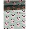 Maotey pandas fond vert menthe - Coton OekoTex