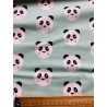 Maotey pandas fond vert menthe - Coton OekoTex