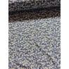 Viscose imprimée : Yoko fleurs sur fond gris