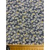 Viscose imprimée : Yoko fleurs sur fond gris