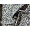 Viscose imprimée : Yoko fleurs sur fond gris