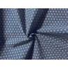 Tissu Saki blanc fond bleu indigo - Coton OekoTex