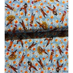 Popeline de coton licence Dragon Ball Z - 100% Coton Oekotex