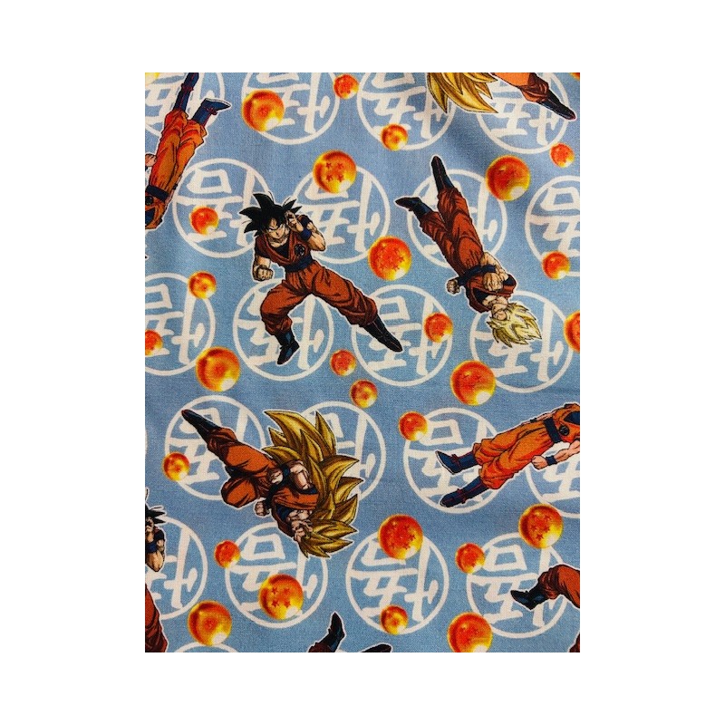 Popeline de coton licence Dragon Ball Z - 100% Coton Oekotex