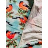 Tissu Jersey de coton oiseaux Rouge gorge - Oekotex