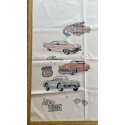 Panneau polyester imperméable 50 cm * 100 cm : Route 66 grands motifs fond blanc