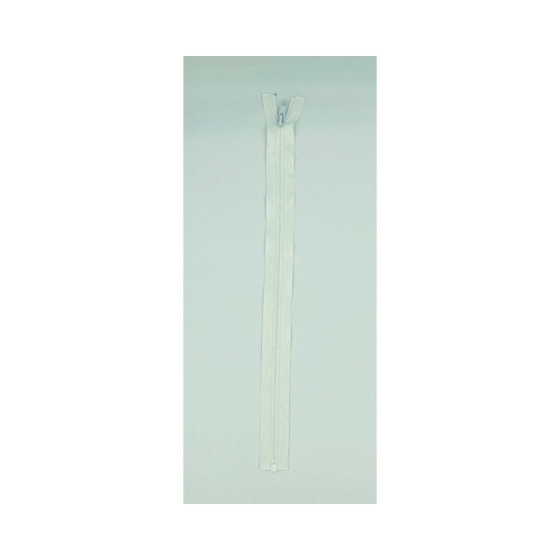 Fermeture séparable injectée 40cm blanc
