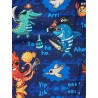 PUL motif animaux marins pirates fond bleu - coupon de 45cm*45cm