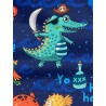 PUL motif animaux marins pirates fond bleu - coupon de 45cm*45cm