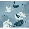 Panneau polyester imperméable 50 cm * 100 cm : black swan bunny grands motifs fond gris