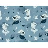 Panneau polyester imperméable 50 cm * 100 cm : black swan bunny petits motifs fond gris