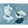 Panneau polyester imperméable 50 cm * 55 cm : Black swan bunny grands motifs fond gris