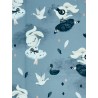 Panneau polyester imperméable 50 cm * 40 cm : Black swan bunny petits motifs fond gris