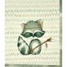 Panneau Animaux de la forêt Raton laveur : Sweat léger French terry 38*48cm