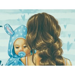Couture Panneau Similicuir Best Mom Ever Maman Et Bebe Garcon Fond Bleu Raye Couture Panneau Similicuir Best Mom Ever Maman Et Bebe Garcon Fond Bleu Raye