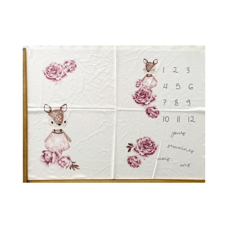 Couture Panneau Couverture Etape En Velours 70 Cm 100 Cm Souris Et Roses