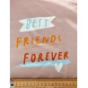 Panneau et notice de montage Katia Robe en jersey 120*150cm : Best Friends forever sur fond rose - OekoTex