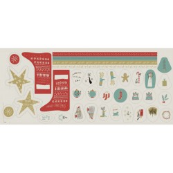 Panneau Noël décoration du sapin Katia 50*140cm - Coton Canvas OekoTex