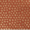 Tissu Jersey de coton calaveras dorés effet glitter sur fond corail - OekoTex