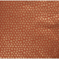 Tissu Jersey de coton calaveras dorés effet glitter sur fond corail - OekoTex