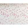 Octobre Rose : Tissu Ruban rose sur fond blanc - Coton bio GOTS